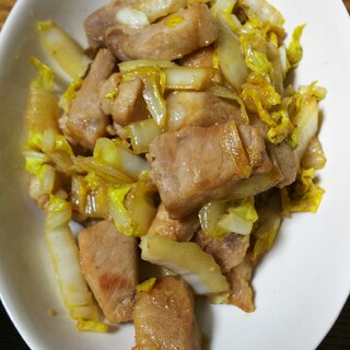 豚ロースの味噌漬けと白菜の炒め物